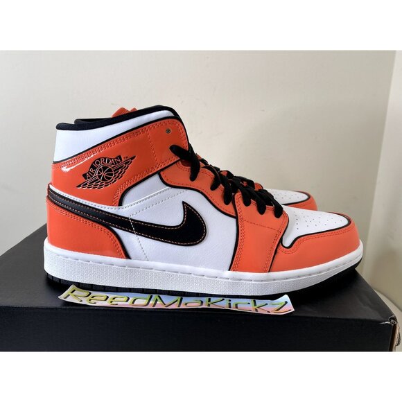 Jordan 1 Mid SE Turf Orange White Mens Sizes DD6834 802 - Picture 3 of 5